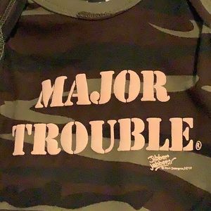 🇺🇸Major Trouble” Camouflage Lap Tee, 100% cotton